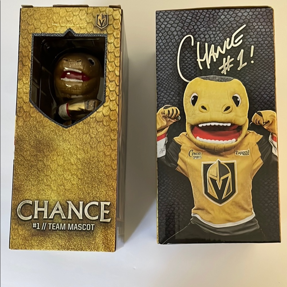 Las Vegas NHL Golden Knights mascot - CHANCE Bobblehead figurine